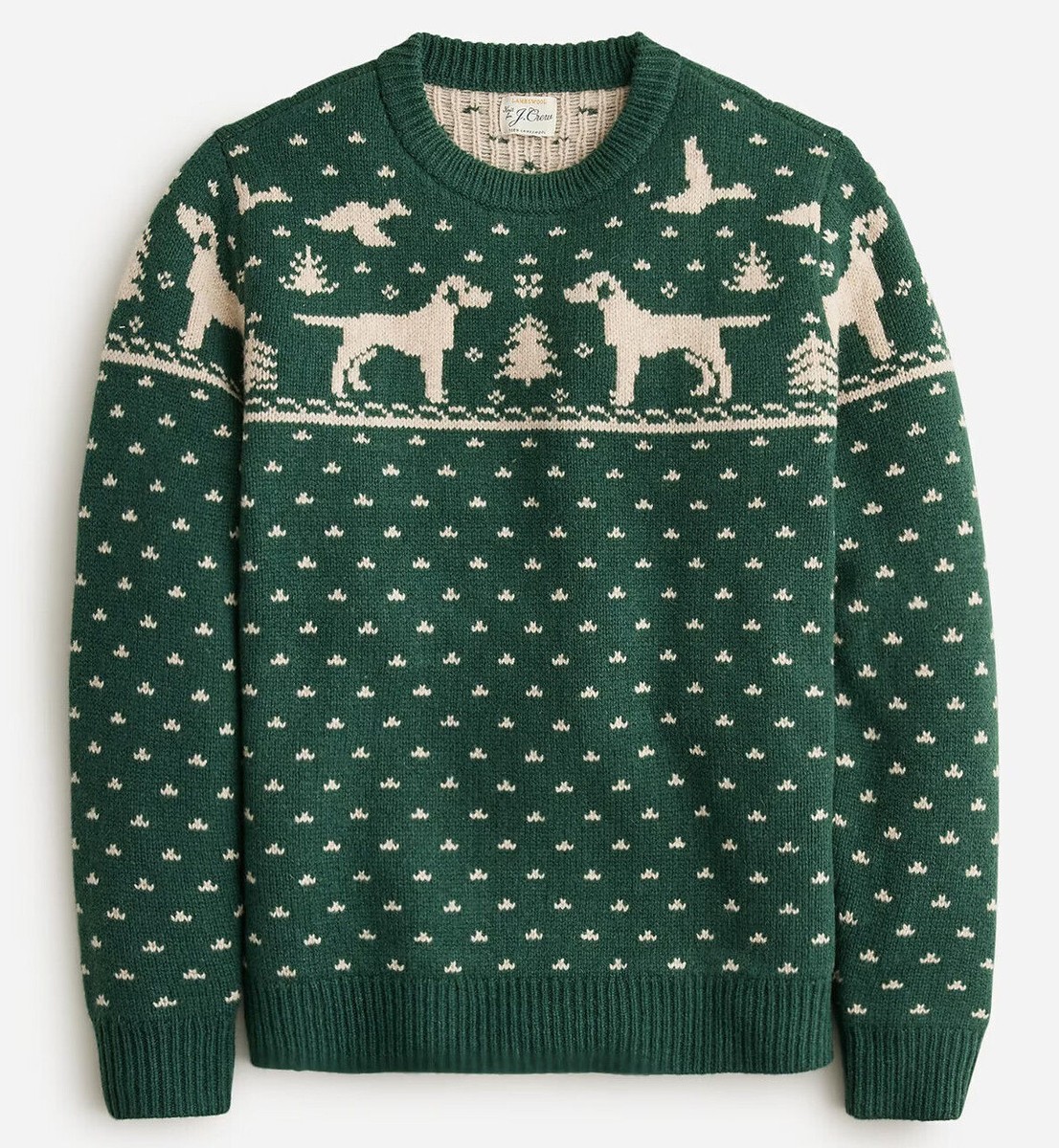 NWT J Crew 100% Lambs Wool Fair Isle Duck Labrador Dog Christmas Hunting  Sweater | eBay