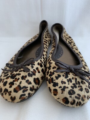 Michelle D Brown Cheetah Print Flats 8M