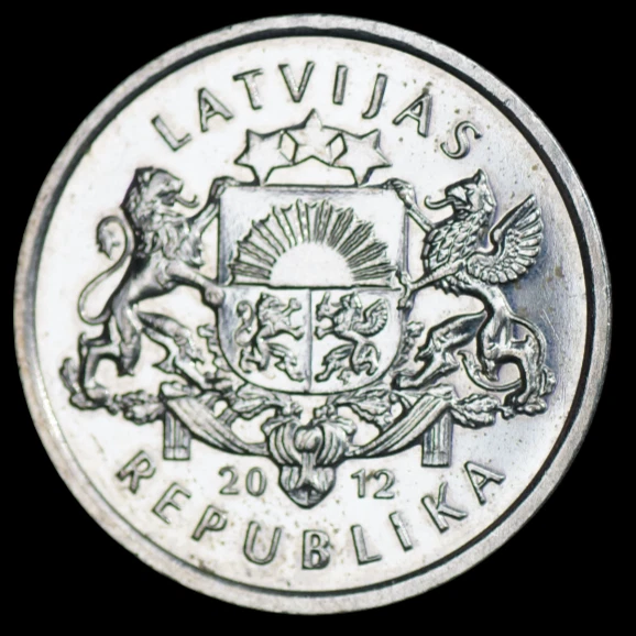 Latvia Latvija coin 1 Lats 2012 - Hedgehog. # 053 - Image 2 of 3