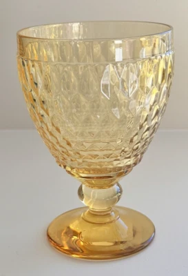 Villeroy & Boch BOSTON GOBLET Saffron / Yellow - 14 oz. new with tags - Image 1 of 2