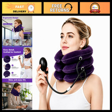 Inflatable Neck Stretcher - Adjustable Cervical Traction Device for Pain Relief,