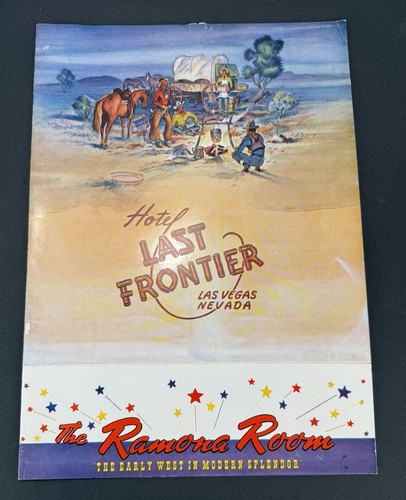 Vintage The Last Frontier Hotel Casino RESTAURANT MENÜ Las Vegas 1953 Abendessen Menü