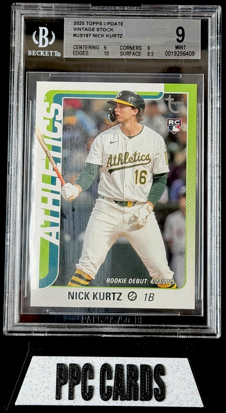 2025 Topps Update Series - Rookie Debut Nick Kurtz #US197 Vintage Stock /99 (RC)