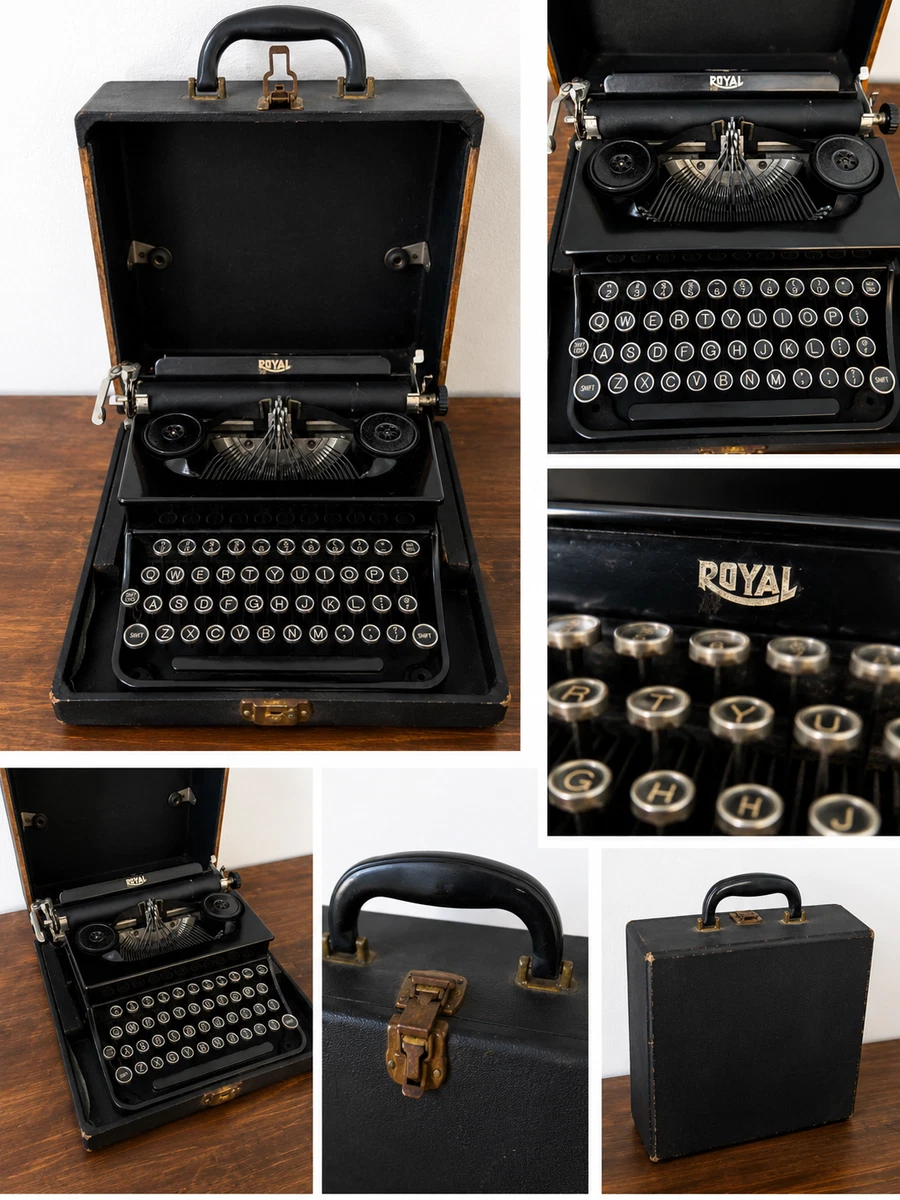 Antique Royal Typewriter In Antique Mercantile, Trade & Factory