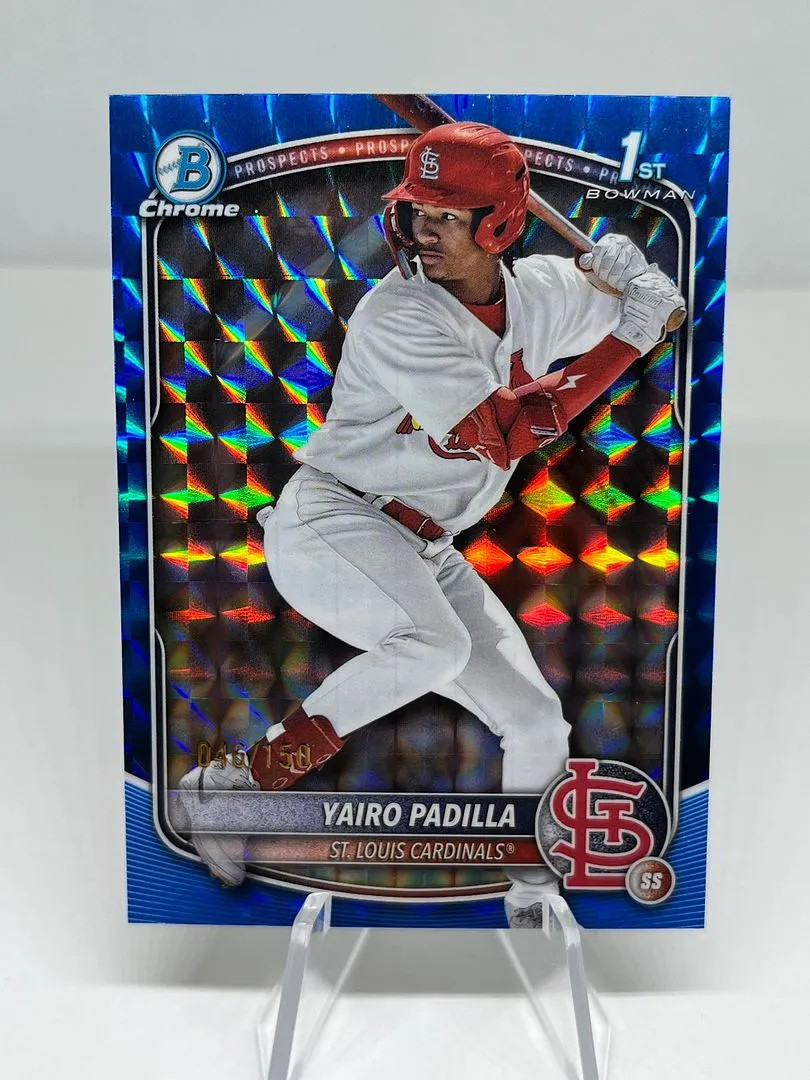 Yairo Padilla 2025 Bowman Chrome Blue Geometric /150 #BCP-236 Cardinals