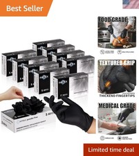 Black Nitrile Disposable Gloves, Exam Gloves, Powder-free, Latex-free, 3mil, ...