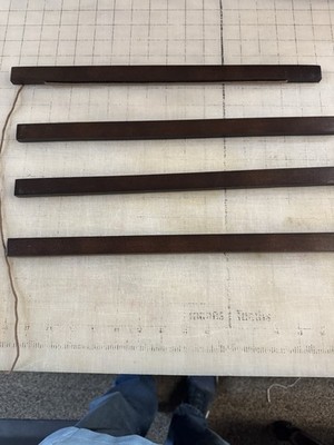 3 Pack Magnetic Poster Hangers 16 Inch Dark Wood   Magnetic Frame Rails 