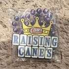 Raising Cane's Restaurant & Fast Food Crown necklace w/ Purple Beads — photo 1