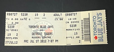 Toronto Blue Jays Baseball Ticket Stub vs Detroit Tigers @ Rogers Cent 7/27/2012