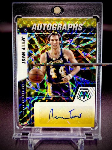 🏀🔥2021 Panini Mosaic Jerry West Gold Mosaic Prizm Auto /8 SSP 🔥🏀