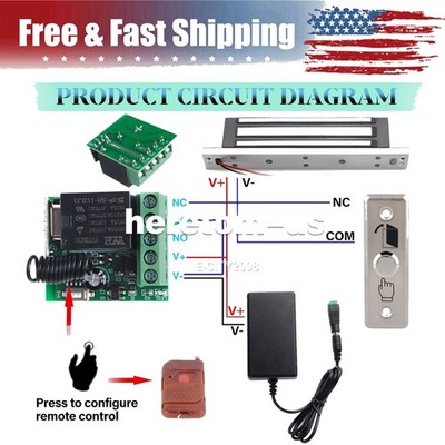 180kg 350lbs Door Access Control System Electric Magnetic Door Lock Security Kit