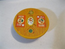 Fisher Price Little People 1975 Sesame Street 938 Orange Round Table pork chops
