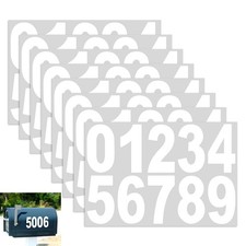 80 PCS 3 Inch Reflective Mailbox Numbers Stickers for Outside Self Adhesive
