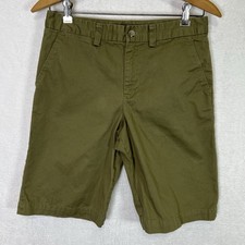 Polo Ralph Lauren Shorts Boys 18 Olive Green Flat Front Preppy