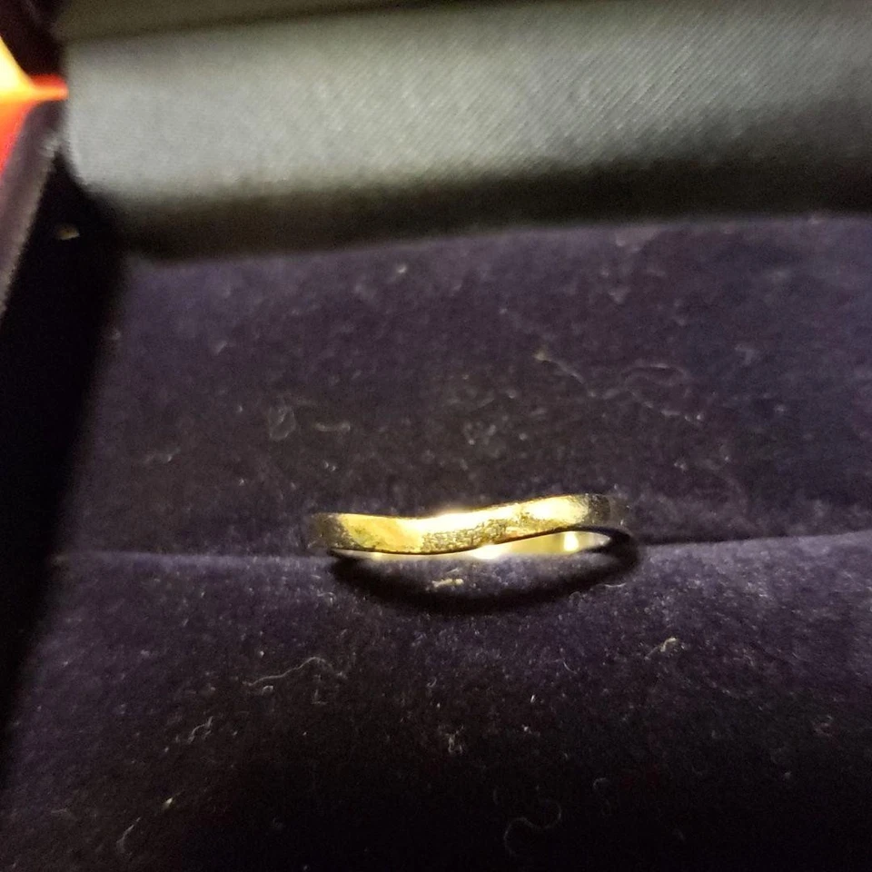 Anillo de boda Cartier bailarina platino PT950 curvado plateado EE. UU. 5,5 auténtico Foto 4 de 4