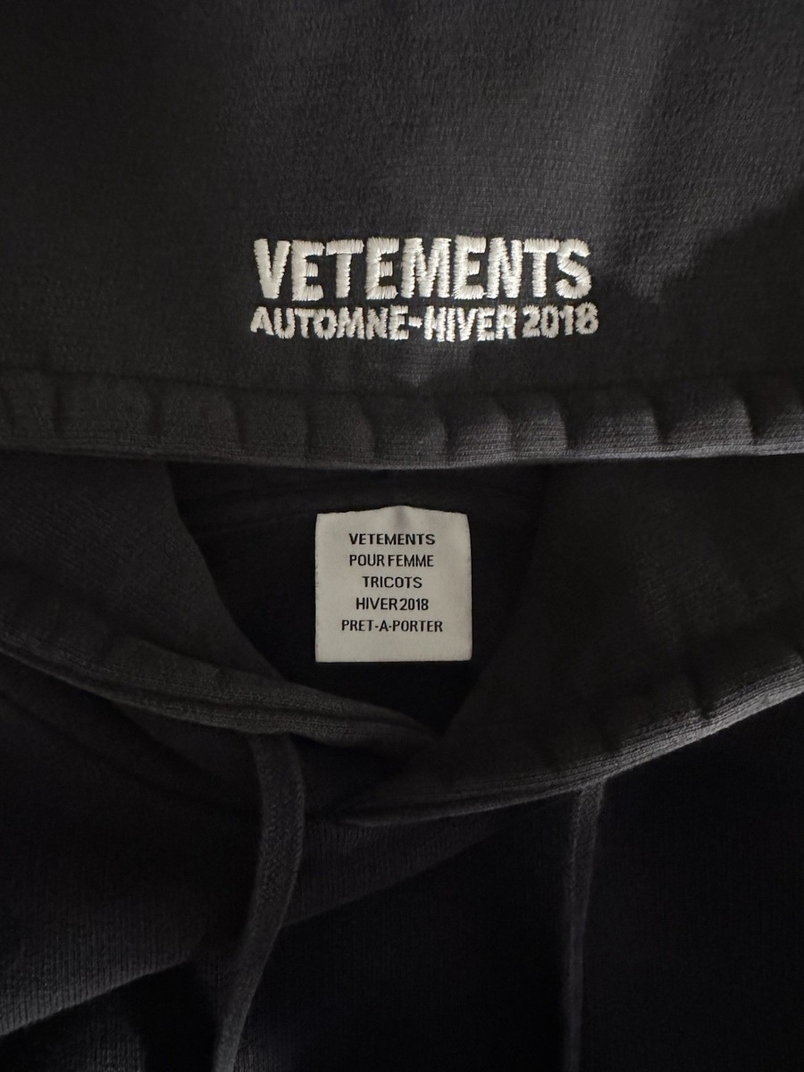 Vetements AW18 Metal Tour Logo Pullover Hoodie | eBay