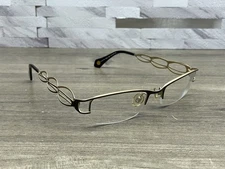 Fysh Urban Eyewear Eyeglasses 3432-563 Women Bronze Gold half Rim 51-19-135