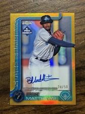 2025 Topps Chrome Pro Debut Brice Matthews Gold Refractor Auto • #PDC-67 • 24/50