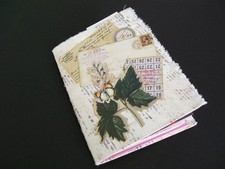 Fabric Junk Journal, Daily Planner, Scrapbook, Handmade Blank Journal 4"x5"x6"x5