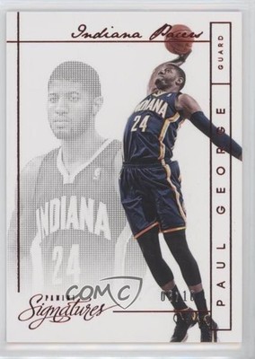 2013-14 Panini Signatures Red /10 Paul George #81 0b9