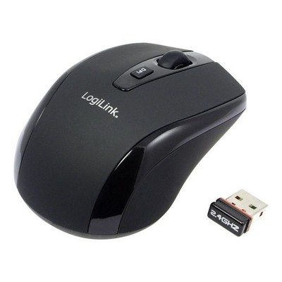 LogiLink ID0031 Optische Mini-Funk-Notebookmaus 2.4 GHz USB Schwarz 800 dpi