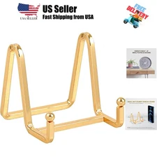 Plate Holder Easel Display Stand - 3 inch Metal Plate Stands for Display - Ta...