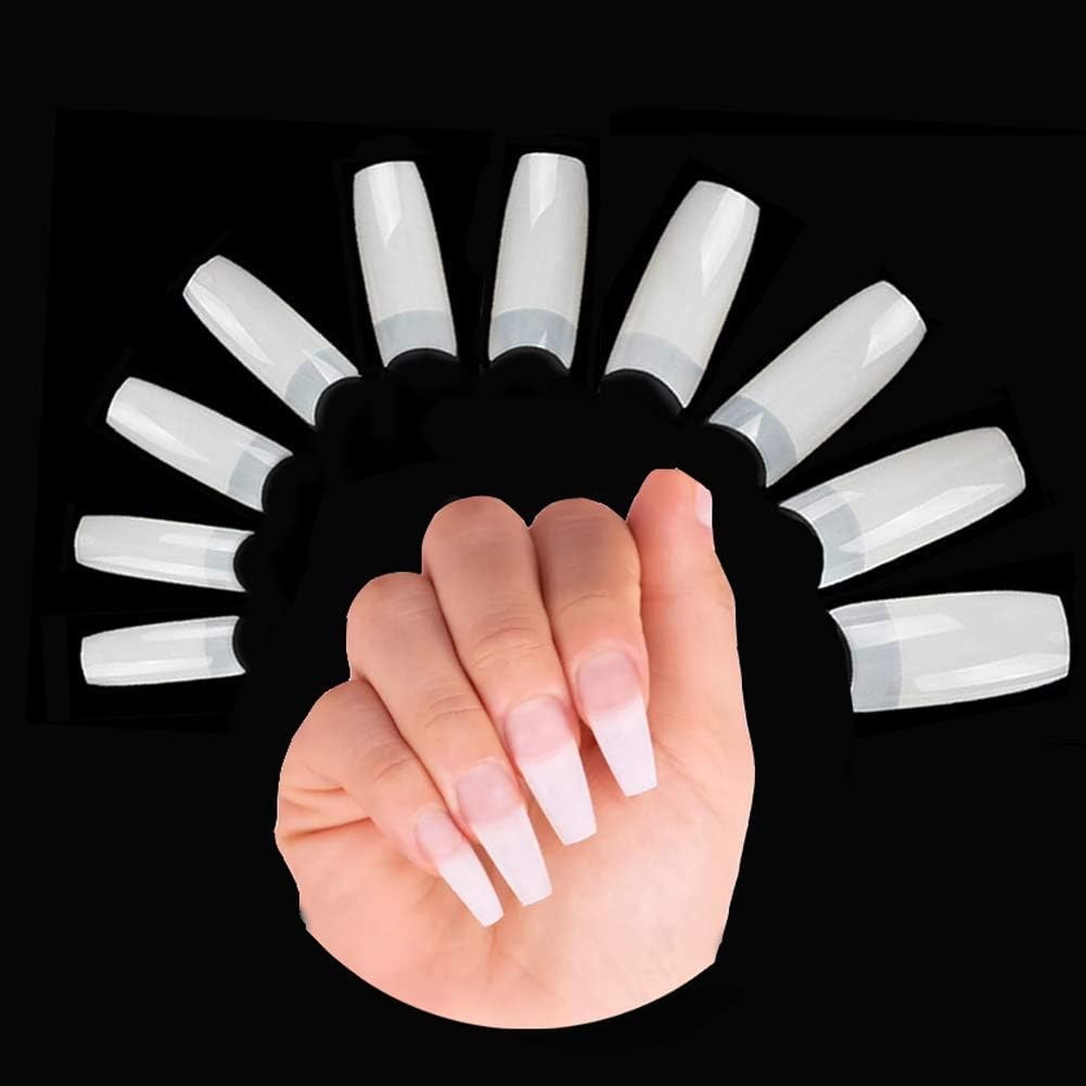500 Pieces False Nails Tips for Acrylic Nails, Half Cover Fake Nail Extension T