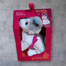 Our Generation Siberian Husky Pup Dog Plush Gray white Pink Collar