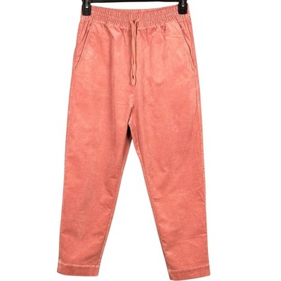 COS Corduroy Pants Tapered Elastic Waist Minimalist Womens 4 Salmon Pink