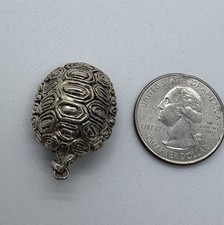 Sterling Silver Turtle Pendant  Open Up 