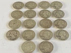 ESTATE FIND 18 Pcs90% Silver Washington Quarters All In The 50'scirculated Used