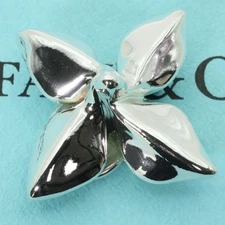 Tiffany & Co. Poinsettia Large Silver Earrings One Ear Rare Vintage