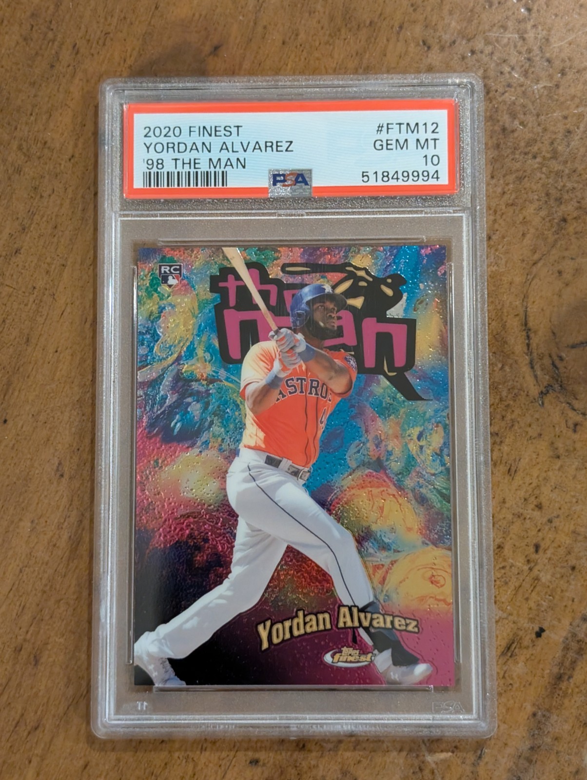 2020 Topps Finest Yordan Alvarez 98 The Man Insert #FTM12 PSA 10 GEM MINT RC