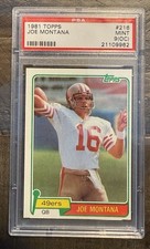 1981 Topps #216 Joe Montana PSA MINT 9 *2442