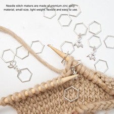 30Pcs Knitting Stitch Markers Metal Hex Crochet Markers for Weaving Crafts
