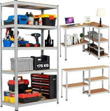 Heavy Duty 5 Tier Metal Garage Shelves Shelving Racking Storage Boltless Shelf