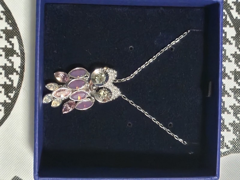 Swarovski Crystal Pendant Necklace Prisca:pendant Rhodium Plated 1108391