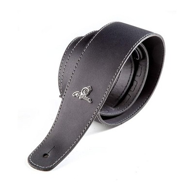 Magma Leathers 2.52'' Delux Argentinean padded Black Leather Guitar Strap (07MC01