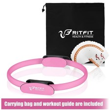 RitFit Health  Fitness 14" Pink Pilates Ring Circle Magic Fitness Kit