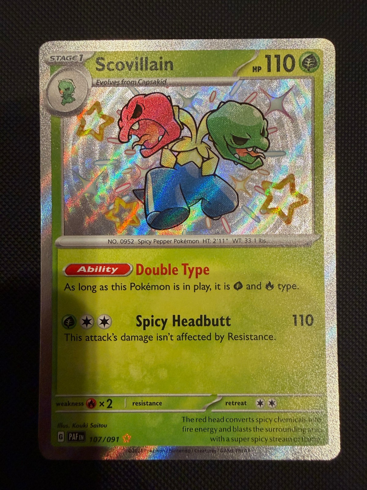 Scovillain 107/091 Shiny Rare Holo | Paldean Fates | NM