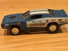 Vintage 1995 JOHNNY LIGHTNING Hawaiian Blue Dragster Roland Long with Body Prop