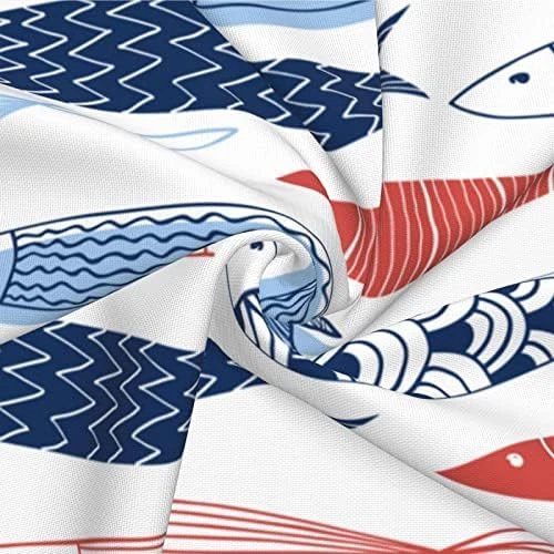 Juego de 2 fundas de almohada decorativas de lino para peces  Foto 4 de 4