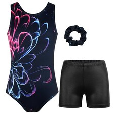 Leotards for Girls Gymnastics with Shorts Ballet Dance Athletic Leotards with...