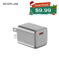 EcoFlow RAPID 20W GaN USB Type C Charger Block Plug Power Adapter with 1M Cable
