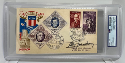 Prince Rainier III Signed Autographed Monaco FDC PSA/DNA Auto Authenticated REAL