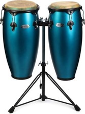 Toca Percussion Synergy Wood Conga Drum Set 10" 11" Heads - Ocean Blue
