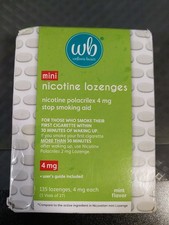 Wellness Basics Mini Nicotine Lozenge 4mg 135 Ct Stop Smoking Aid Exp 08/27 S13