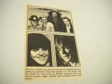 SLADE Donny Osmond and DAVID CASSIDY 3-panel 1973 music biz promo pic/text