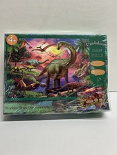 NEW Kids Dinosaur Puzzle Lot Of 2 60 Piece Jigsaw Puzzles 15  X 11   See Desc