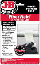 J-B Weld Fiberweld 2  Pipe Repair Cast 2X60 Inch - High Strength Adhesive Fiberg